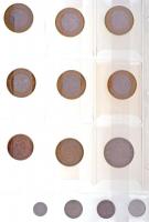 Mexikó 1946-2013. 32db különböző fémpénz két berakólapon T:2,2-
Mexico 1946-2013. 32pcs of differen...