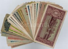 36db-os vegyes magyar pengő és adópengő bankjegy tétel, közte 2db korona T:III,III-