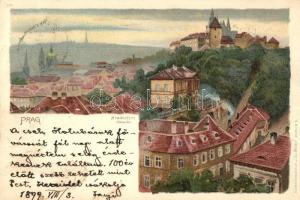 1899 Praha, Prag; Hradschin / castle. Kunstanstal J. Miesler litho