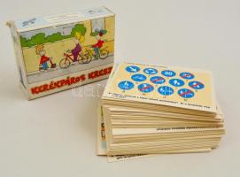 Kerékpáros KRESZ ismeretterjesztő kártyajáték, saját dobozában