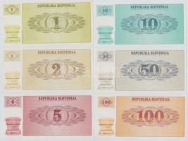 Szlovénia 1990-1992. 1T+2T+5T+10T+50T+100T T:I,I-
Slovenia 1990-1992. 1 Tolarjev + 2 Tolarjev + 5 T...