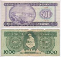 1975. 500Ft + 1983. november 10. 1000Ft "B" T:III,III-