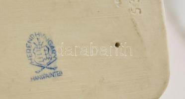 Herendi mézet cipelő maci, kézzel festett, jelzett, hibátlan, m:14 cm