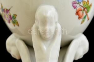 Herendi Viktória mintás angyalkás tálka, kézzel festett, hibátlan, m:9 cm, d:8,5 cm