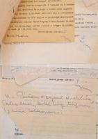 cca 1940-1944 Keszeg, a Purgly-birtok gazdálkodással kapcsolatos iratai, többek között Purgly Lajos ...