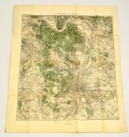 Umgebungskarte von Budapest, kiadja: K.u.k. Militärgeographisches Institut, 67x84 cm