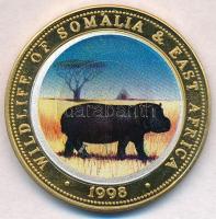 Szomália 1998. 250Sh Cu-Ni-sárgaréz Viziló multicolor T:1 fo. Somalia 1998. 250 Shillings Cu-Ni-Brass Hippopotamus C:UNC spotted Krause KM#48a