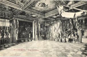 Pidhirtsi, Podhorce; zamek / Castle interior - 3 pre-1945 postcards