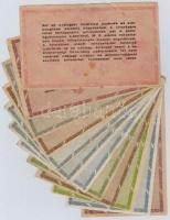 1946. 12db-os vegyes adópengő bankjegy tétel, közte "amelyekNEK" és fordított címer T:III,...