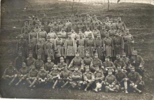 3 db első világháborús osztrák-magyar katonai csoportkép / 3 WWI K.u.k. military photo postcards of soldiers group