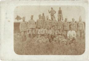 3 db első világháborús osztrák-magyar katonai csoportkép / 3 WWI K.u.k. military photo postcards of ...