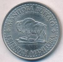 Kanada / Winnipeg 1982. "Vörös Folyó Indián Dollár / Manitoba Bölény" fém emlékérem (32mm)...