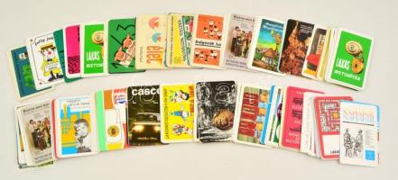 1963-1980 cca 200 db különféle reklámos kártyanaptár