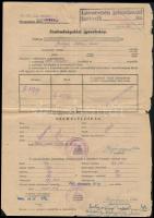 1942 Katonai menetlevél hitelezett vasúti (hajó, társasgépkocsi) utazásra + szabadságolási igazolvány, Budapest-Lavocsne, 3 db