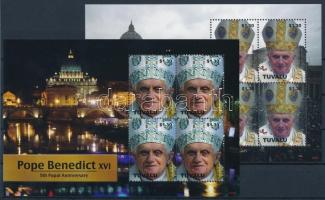 Pope Benedict XVI. minisheet-pair, XVI. Benedek pápa kisívpár