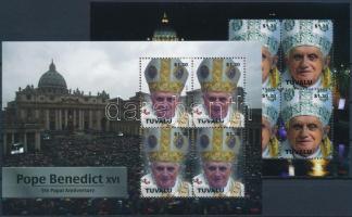 Pope Benedict XVI. mini sheet pair, XVI. Benedek pápa kisívpár