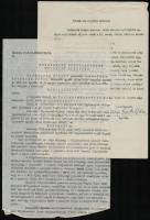 1939-1944 Magyar Cigányzenészek Országos Egyesülete alapszabályzata, periratok, ügyvédi meghatalmazá...