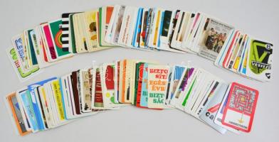 1963-1982 cca 200 db különféle reklámos kártyanaptár