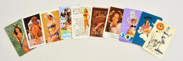 1968-1979 10 db hölgyeket ábrázoló kártyanaptár