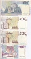 Olaszország 1984. 10.000L + 1990. 1000L + 2000L (2x) T:III szép papír
Italy 1984. 10.000 Lire + 199...