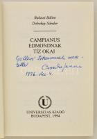 Balassi Bálint-Dobokay Sándor: Campianus Edmondnak tíz okai. Az 1607. évi bécsi kiadás hasonmása. Bp...