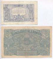 Románia 1920. 2L + Német megszállás 1917. 5L felülbélyegzéssel T:III
Romania 1920. 2 Lei + German o...