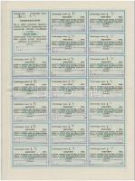 1924. "Kálmáncsai Hitelszövetkezet" névre szóló tízezer üzletrészjegye egyben, összesen 1....