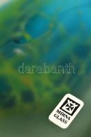 Mdina Glass fújt váza, több rétegű, jelzett, hibátlan, m: 18 cm