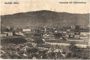 Gorizia, Görz, Gorica; Panorama mit Calvarienberg. Verlag Kartonage Fabrik Pertot (b)