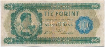1946. 10Ft T:III-,IV restaurált Hungary 1946. 10 Forint C:VG,G restored Adamo F1
