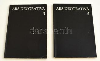 Ars decorativa. 3-4. köt. Bp., 1975-1976, Iparművészeti Múzeum. Papírkötésben, jó állapotban, megjelent 1100 példányban.