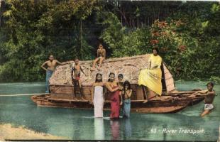 River Transport in Ceylon. Sri Lankan folklore. The Colombo Apothecaries Co. Ltd. No. 45. (EK)
