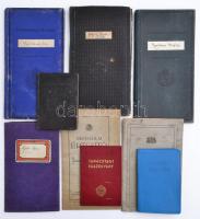 cca 1930-1960 10 db vegyes régi igazolvány, leckekönyv,