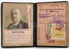 cca 1930-1960 10 db vegyes régi igazolvány, leckekönyv,