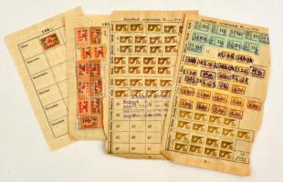 cca 1940-1960 Tagsági bélyegek igazolvány lapokon