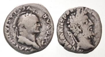 Római Birodalom / Róma / Vespasianus 78-79. Denár Ag (2,54g) + Commodus 190. Denár Ag (2,25g) T:3 Roman Empire / Rome / Vespasian 78-79. Denarius Ag CAESAR VESPASIANVS AVG / ANNONA AVG (2,54g) + Commodus 190. Denarius Ag M COMM ANT P FEL [AVG BRIT P P] / [TEMP FELIC P M] TR P XV COS VI (2,25g) C:F RIC II 131; III 219.