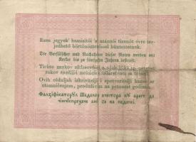 1848. 5Ft "Kossuth bankó" barna, elő- és hátlap ferdén nyomva, előlapon címer baloldalán a...