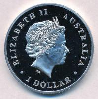 Ausztrália 2015. 1$ Ag II. Erzsébet / Ausztrál Krokodil (1oz/0.999) T:PP Australia 2015. 1 Dollar Ag Elisabeth II / Australian Crocodile (1oz/0.999) C:PP