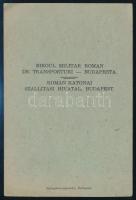 1945 Certificat de călătorie, a budapesti román katonai szállítási hivatal kitöltött igazolványa