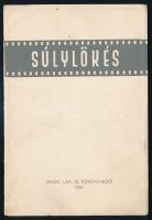 1954 Súlylökés, képes ismertető füzetecske, Vincze Balázs vízilabdázó fotójával