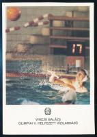 1954 Súlylökés, képes ismertető füzetecske, Vincze Balázs vízilabdázó fotójával