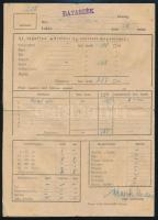 cca 1948-1950 Gabonalap, szántási-vetési terv + fotó az 1945-ös földosztásról