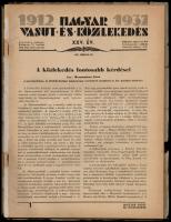 1937 Magyar vasút és közlekedés XXV. évfolyam februári, jubileumi száma, 118 p. / Hungarian railway ...