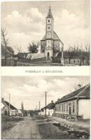 Konyha, Kuchyna; utcakép, templom / street view, church