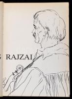 Borsos Miklós rajzai. Bp., 1985, Szépirodalmi Könyvkiadó. Kiadói egészvászon kötés, szakadt papír vé...