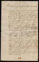 1779 Zólyom, latin nyelvű irat városi ügyekben, aláírásokkal