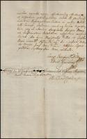 1779 Zólyom, latin nyelvű irat városi ügyekben, aláírásokkal