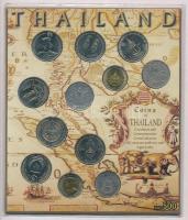 Thaiföld 1966-2000. 1B-10B (12xklf) szett eredeti csomagolásban T:1-,2 Thailand 1966-2000. 1 Baht - 10 Baht (12xdiff) coin set in original packing C:AU,XF