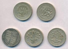 Nagy-Britannia 1983-2014. 1Ł (5xklf) T:2,2-
Great Britain 1983-2014. 1 Pound (5xdiff) C:XF,VF