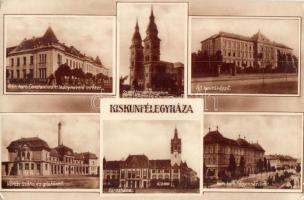 Kiskunfélegyháza, Városi szálló és gőzfürdő, városháza, állami tanítóképző, Római katolikus főgimnázium és Constantinum leánynevelő intézet,